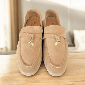 Loro Piana Summer Charms Walk Loafers Suede